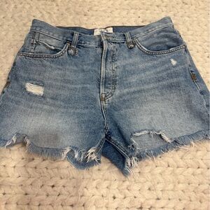 We The Free Blue Denim Skirt